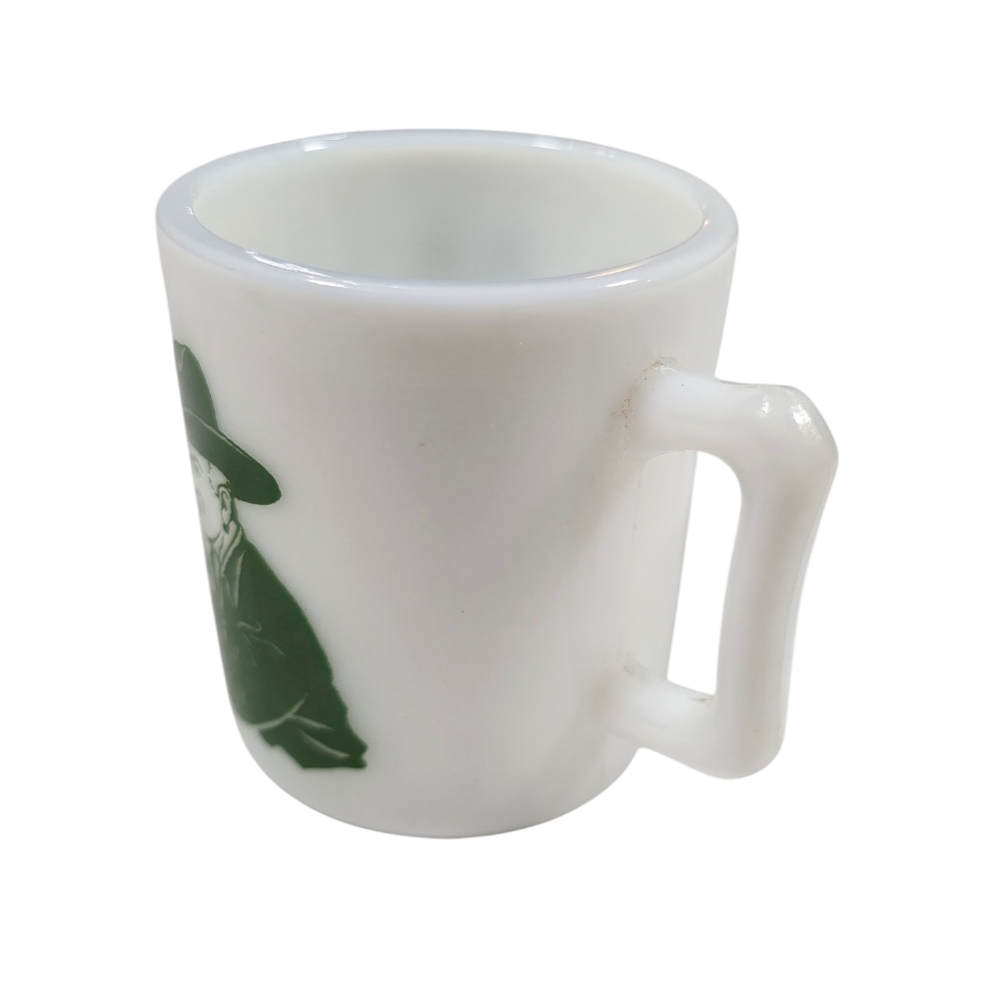 Vintage 1950s Hopalong Cassidy Cowboy Milk Glass Mug - Picture 4 of 9